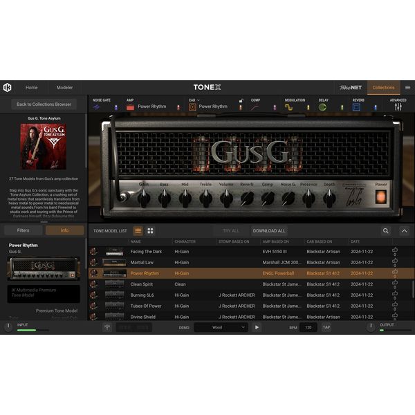 IK Multimedia TONEX Gus G. Tone Asylum