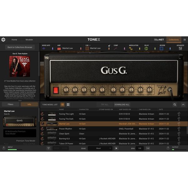 IK Multimedia TONEX Gus G. Tone Asylum