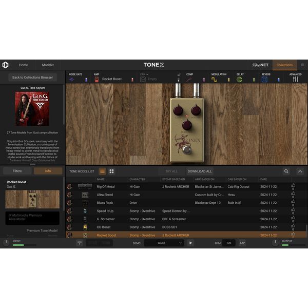 IK Multimedia TONEX Gus G. Tone Asylum