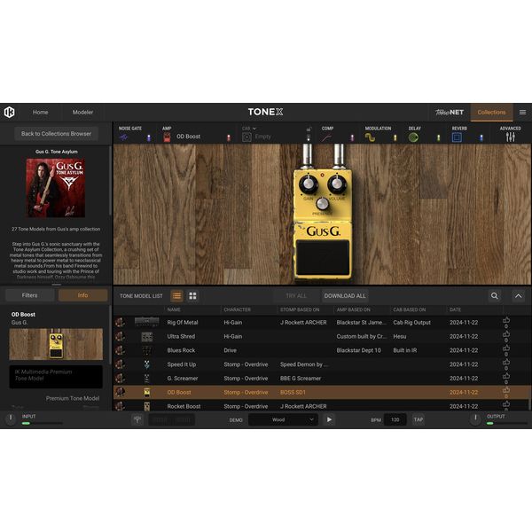 IK Multimedia TONEX Gus G. Tone Asylum