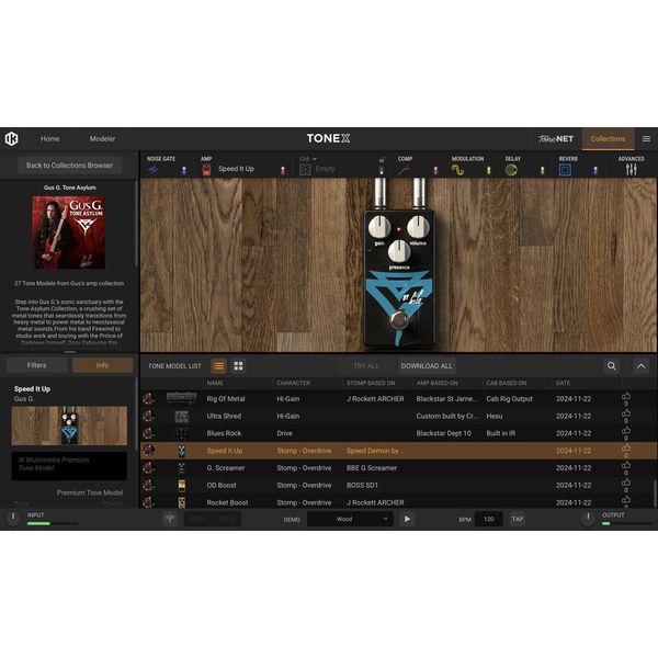 IK Multimedia TONEX Gus G. Tone Asylum