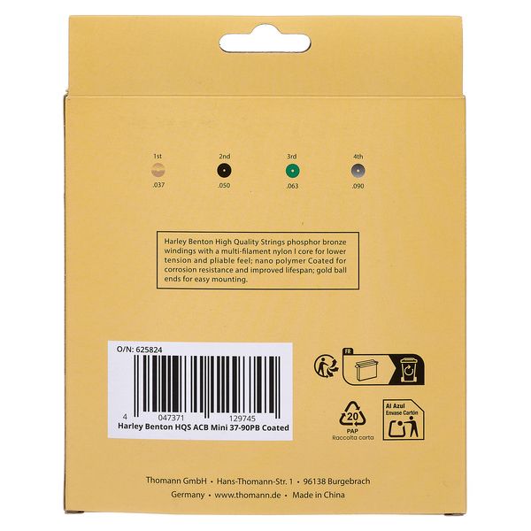 Harley Benton HQS ACB Mini 37-90PB Coated