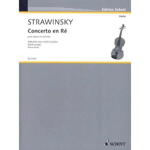 Schott Strawinsky Concerto En Ré