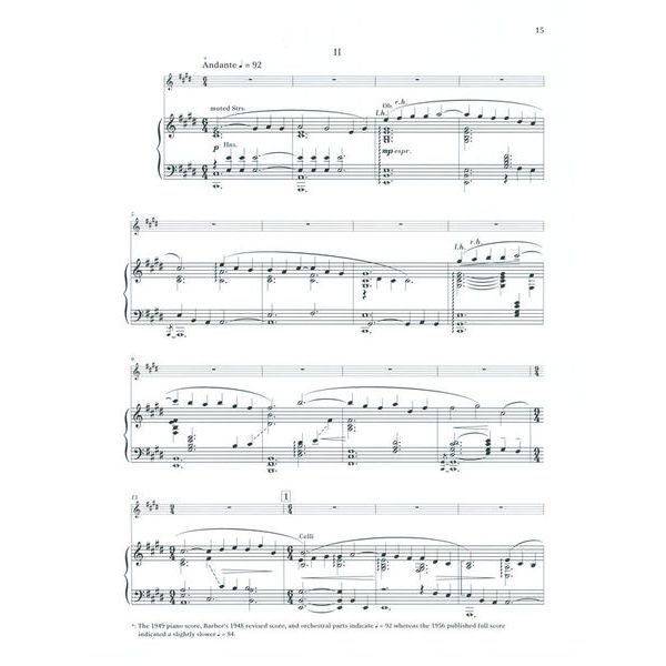 G. Schirmer Barber Concerto op. 14