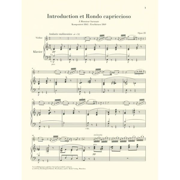 Henle Verlag Saint-Saëns Introduction