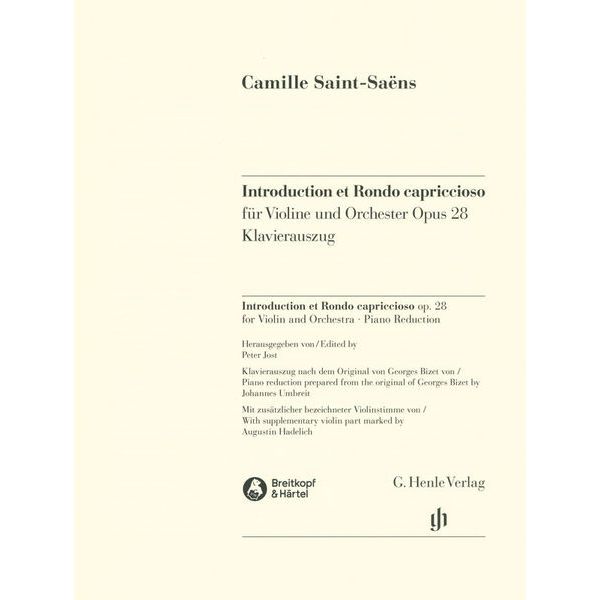 Henle Verlag Saint-Saëns Introduction