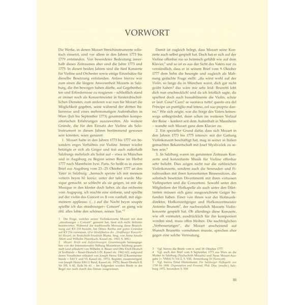 Bärenreiter Mozart Violinkonzert Nr. 2