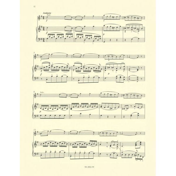Bärenreiter Mozart Violinkonzert Nr. 2