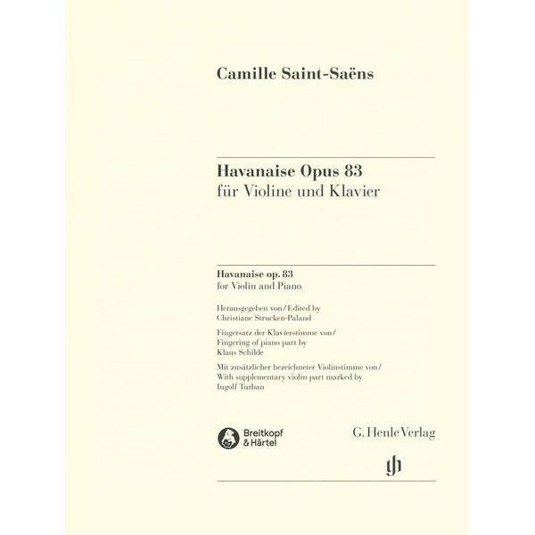 Henle Verlag Saint-Saëns Havanaise op. 83