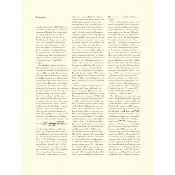 Henle Verlag Saint-Saëns Havanaise op. 83