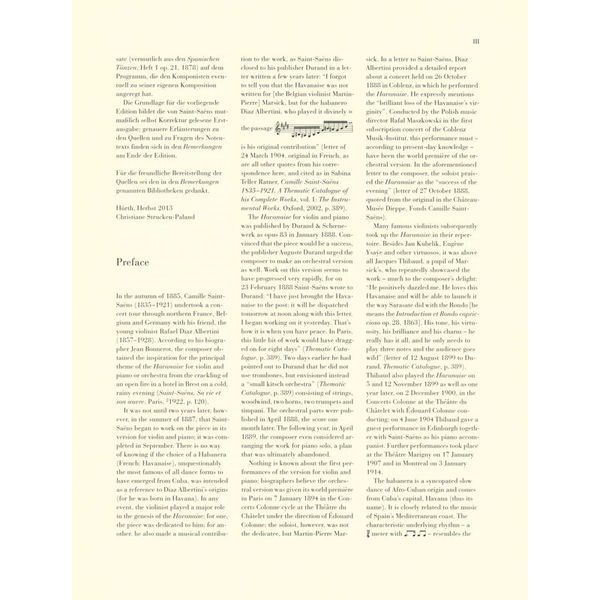 Henle Verlag Saint-Saëns Havanaise op. 83