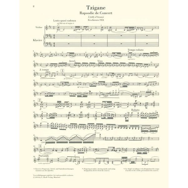 Henle Verlag Ravel Tzigane