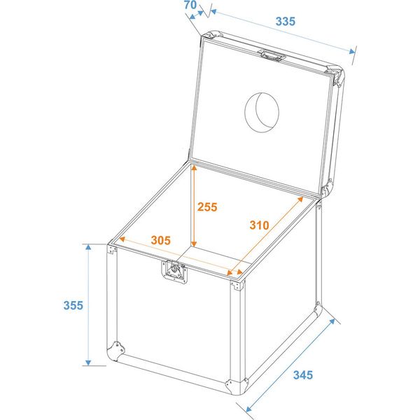 Roadinger Flightcase Spiegelkugel 30cm
