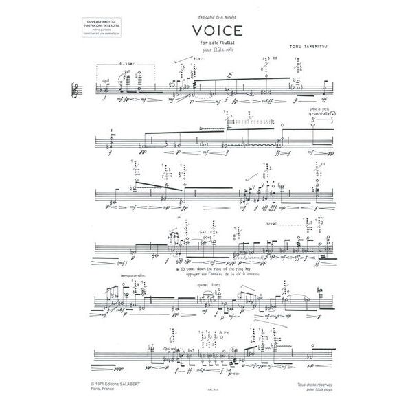 Editions Salabert Takemitsu Voice