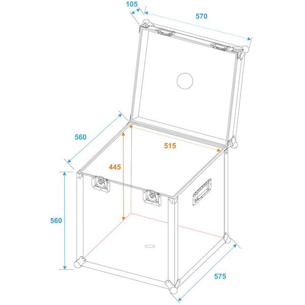 Roadinger Flightcase Spiegelkugel 50cm
