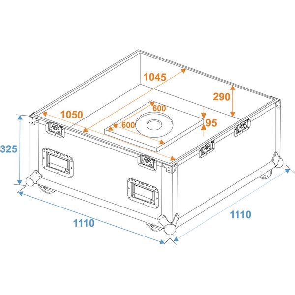 Roadinger Flightcase Spiegelkugel 100cm