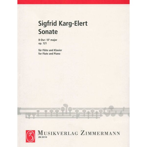 Zimmermann Verlag Karg-Elert Sonate B-Dur op.121