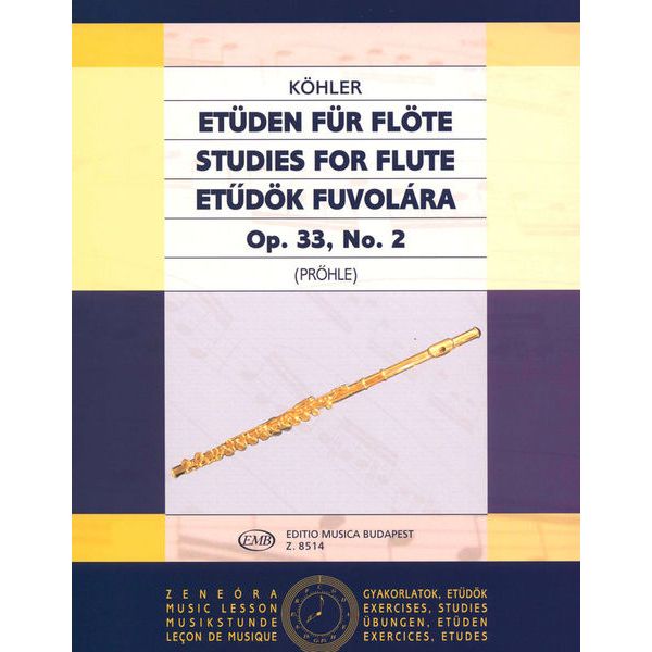 Editio Musica Budapest Köhler Etüden op.33 Flöte II