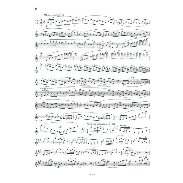 Editio Musica Budapest Köhler Etüden op.33 Flöte II