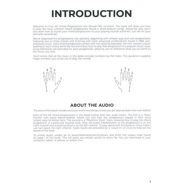 Hal Leonard First 50 Chord Progressions