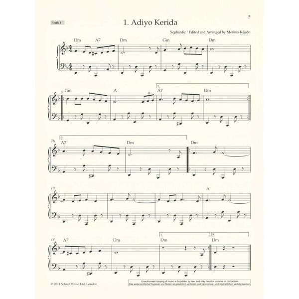 Schott Klezmer and Sephardic Tunes