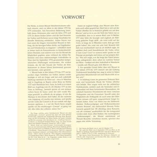 Bärenreiter Mozart Violinkonzert Nr. 5