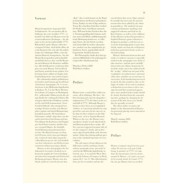 Henle Verlag Mozart Violinkonzert Nr. 5