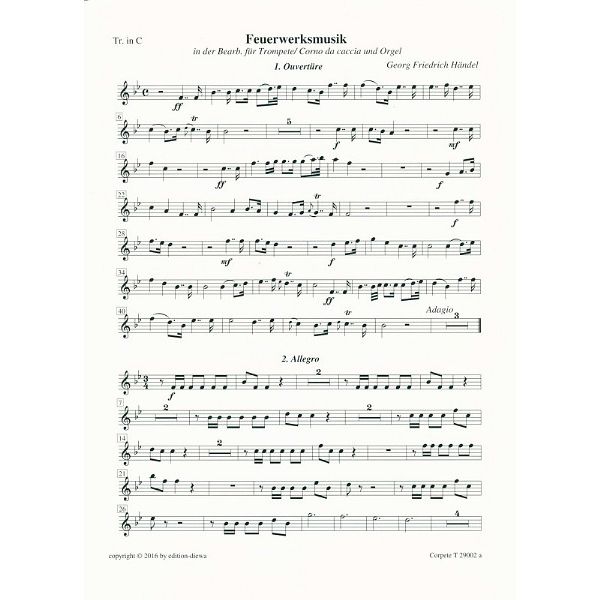 Köbl Edition Händel Feuerwerksmusik