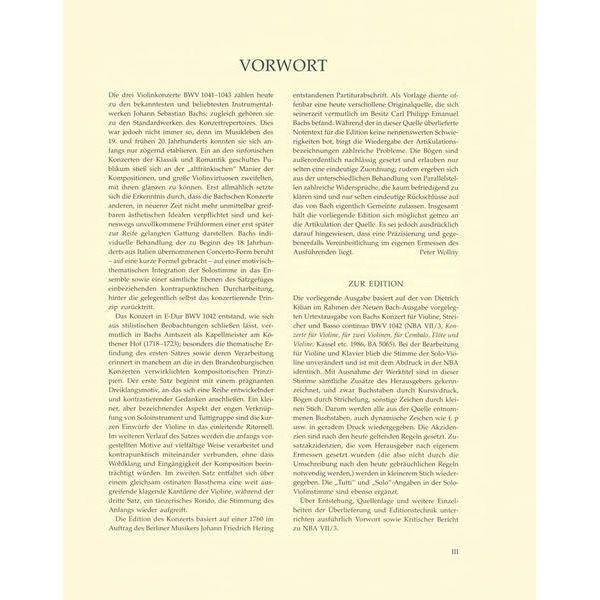 Bärenreiter Bach Violinkonzert E-Dur