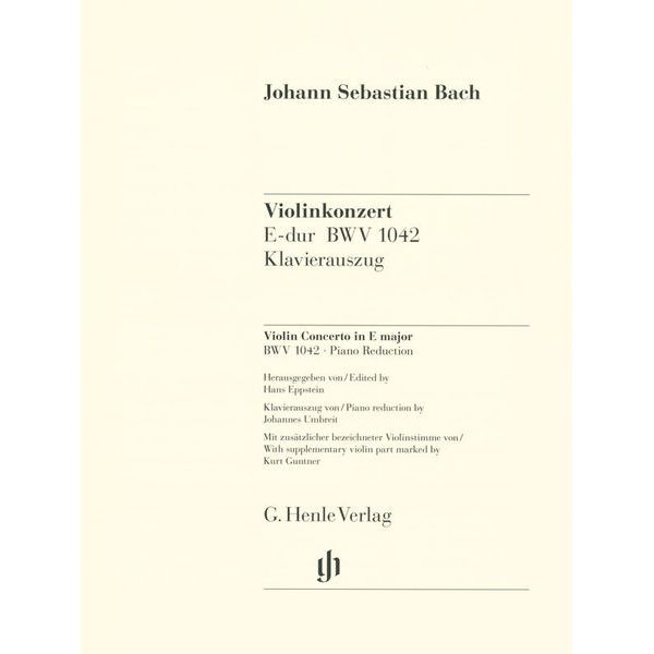 Henle Verlag Bach Violinkonzert E-Dur