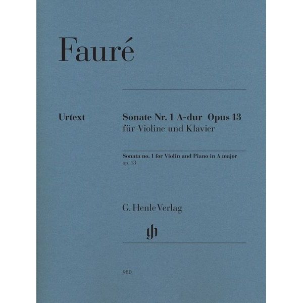Henle Verlag Fauré Violinsonate Nr. 1 A-dur