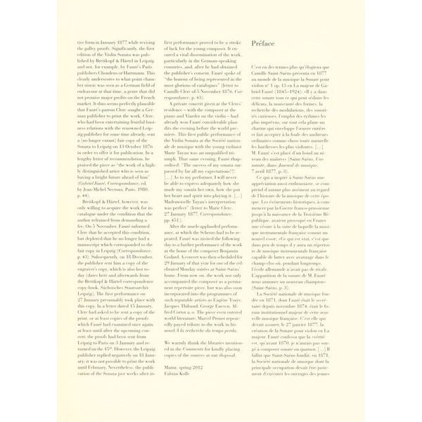 Henle Verlag Fauré Violinsonate Nr. 1 A-dur