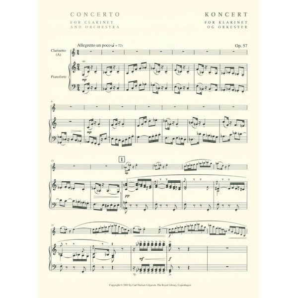 Wilhelm Hansen Musikforlag Nielsen Konzert für Klarinette