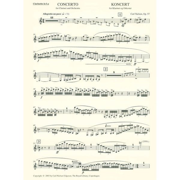Wilhelm Hansen Musikforlag Nielsen Konzert für Klarinette