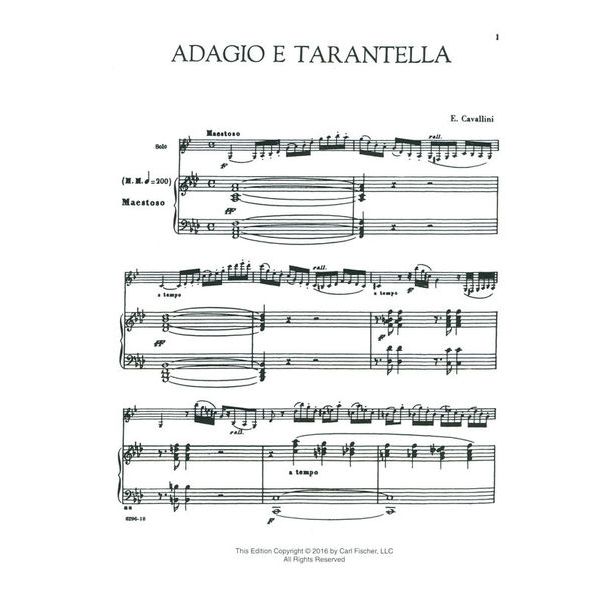Carl Fischer Cavallini Adagio E Tarantella