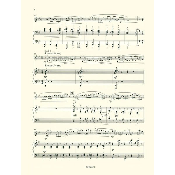Editions Durand Françaix Tema con variazioni