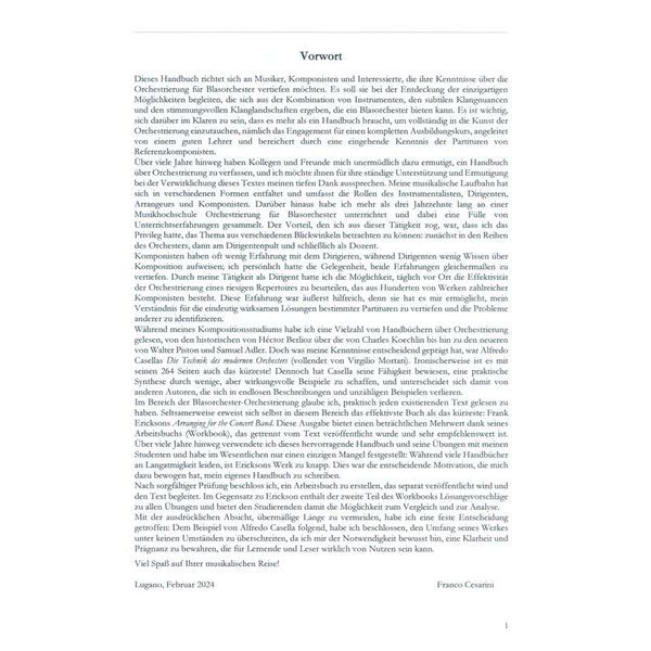 Edition Franco Cesarini Geheimnisse der Orchestration