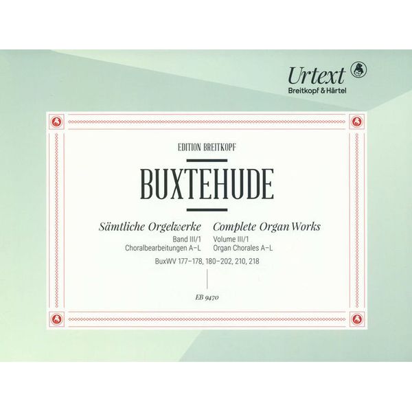 Breitkopf & Härtel Buxtehude Orgelwerke Choral 1