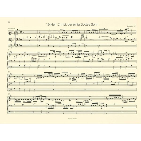 Breitkopf & Härtel Buxtehude Orgelwerke Choral 1