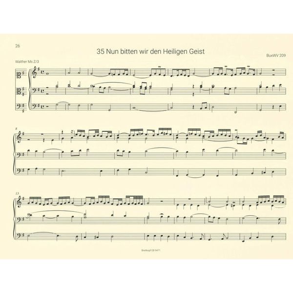 Breitkopf & Härtel Buxtehude Orgelwerke Choral 2