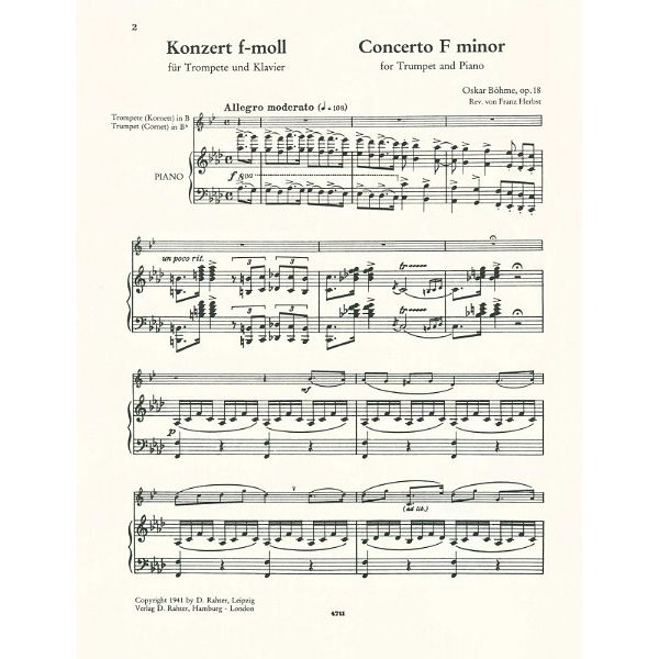Simrock Böhme Konzert f-moll op. 18