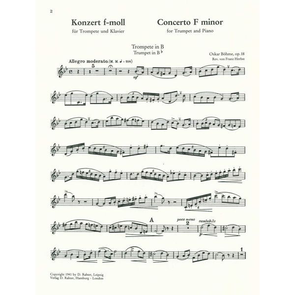 Simrock Böhme Konzert f-moll op. 18