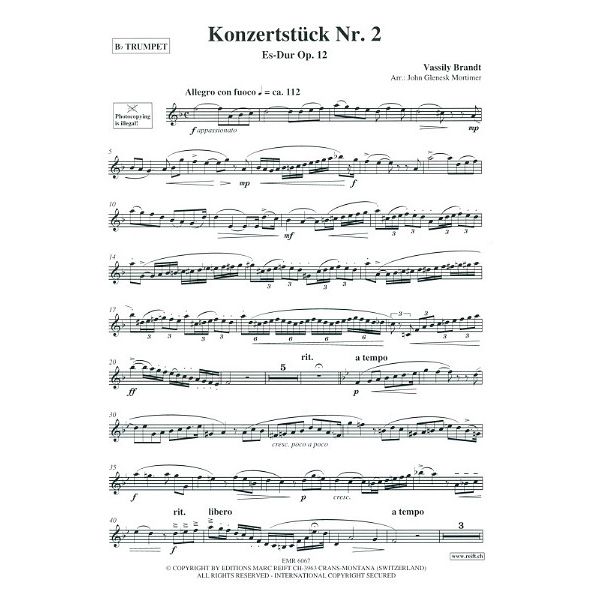 Editions Marc Reift Brandt Konzertstück Nr. 2