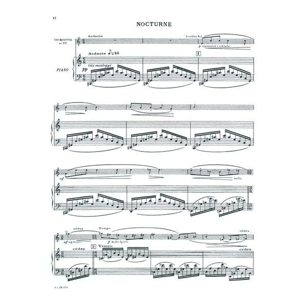 Alphonse Leduc Tomasi Concerto pour trompette