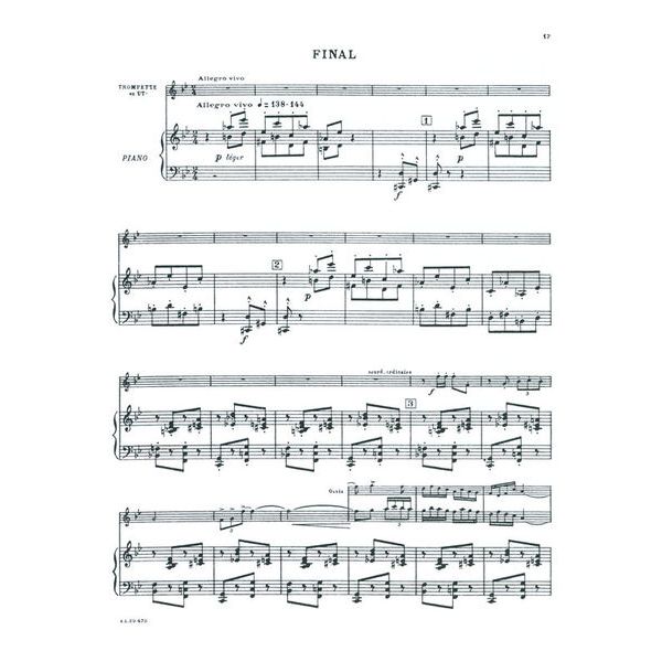 Alphonse Leduc Tomasi Concerto pour trompette