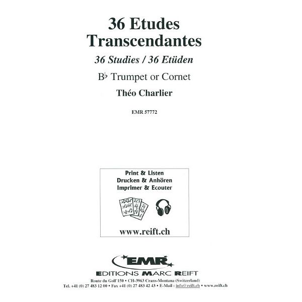 Editions Marc Reift 36 Etudes Transcendantes