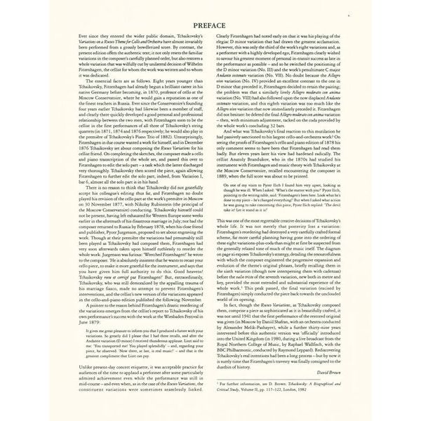 Edition Peters Tschaikowsky Variationen