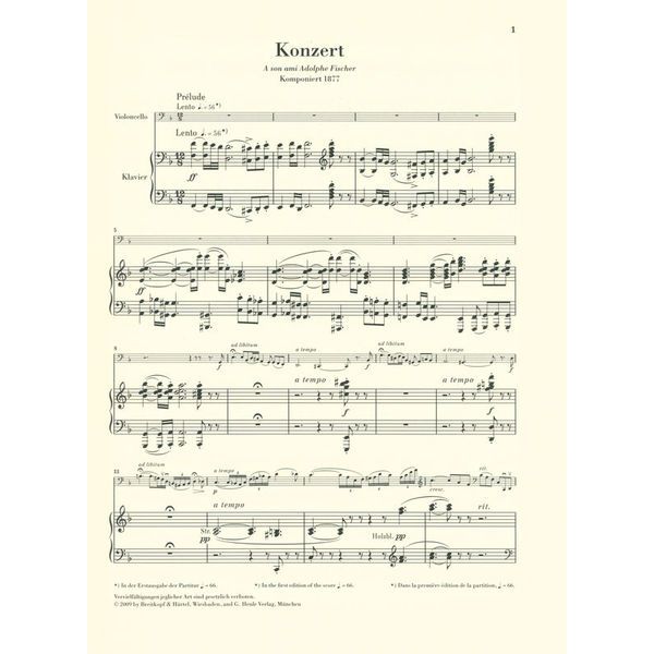 Henle Verlag Lalo Violoncellokonzert d-moll