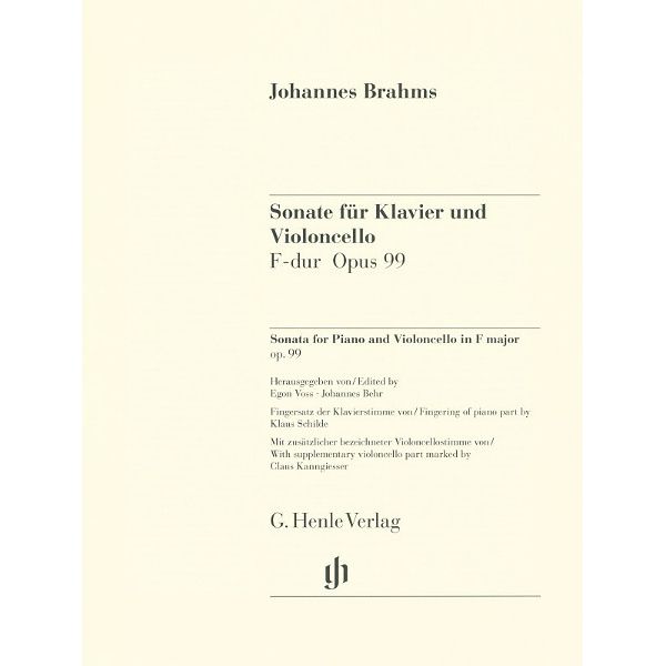 Henle Verlag Brahms Cellosonate F-Dur