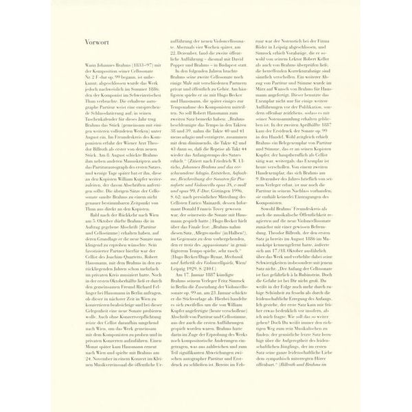 Henle Verlag Brahms Cellosonate F-Dur